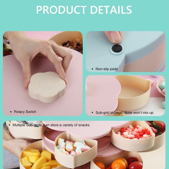 Double Deck Snack Box Flower Shaped & Silicone Bundt Cake Molds Combo Pack - Picture 7 of 8